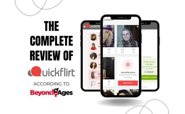 Screenshots from our time reviewing QuickFlirt