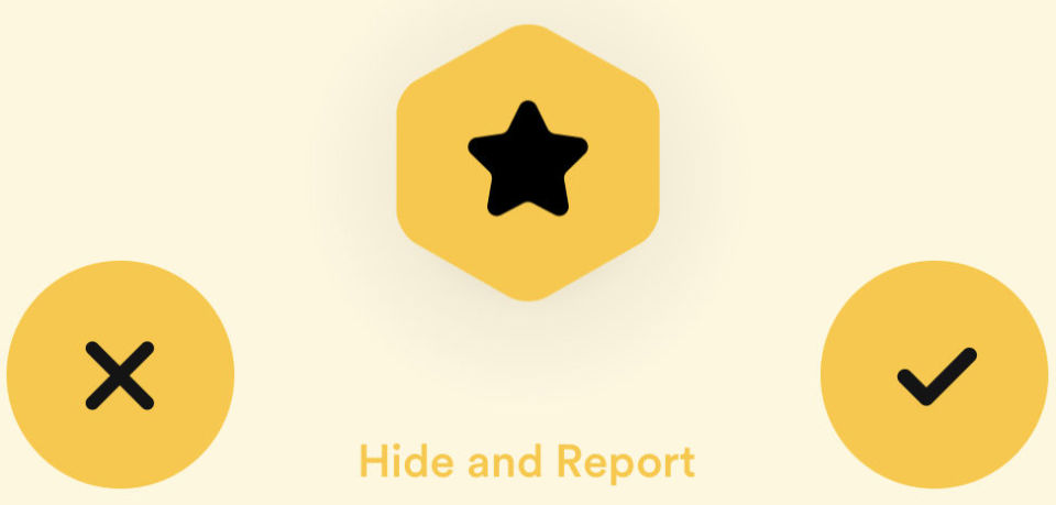 Bumble X and Checkmark Icons