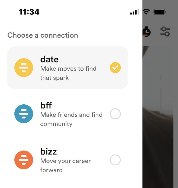 Selection after The Connection Icon