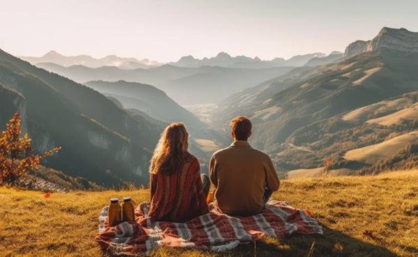 A peaceful date after meeting on a spiritual dating site