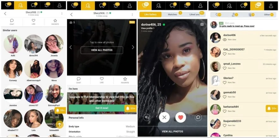 OneNightFriend app screenshots best alternative to Together2Night